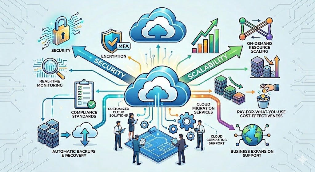 How Cloud Computing Improves Security and Scalability