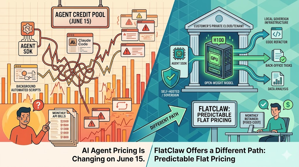 AI Agent Pricing Is Changing on June 15. FlatClaw Offers a Different Path: Predictable Flat Pricing